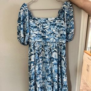 Abercrombie and Fitch Poplin Puff Sleeve Dress - large NWT